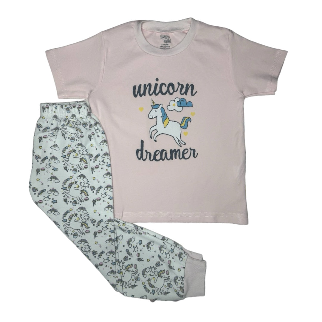 Short Sleeve Unicorn Pajamas